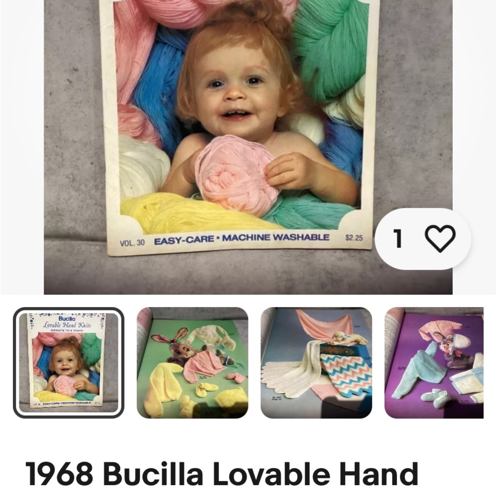 Bucilla Lovable Hand Knits Pattern Book 1968